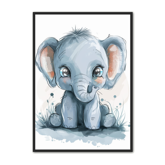 Elefant Plakat 20 - Børneplakat