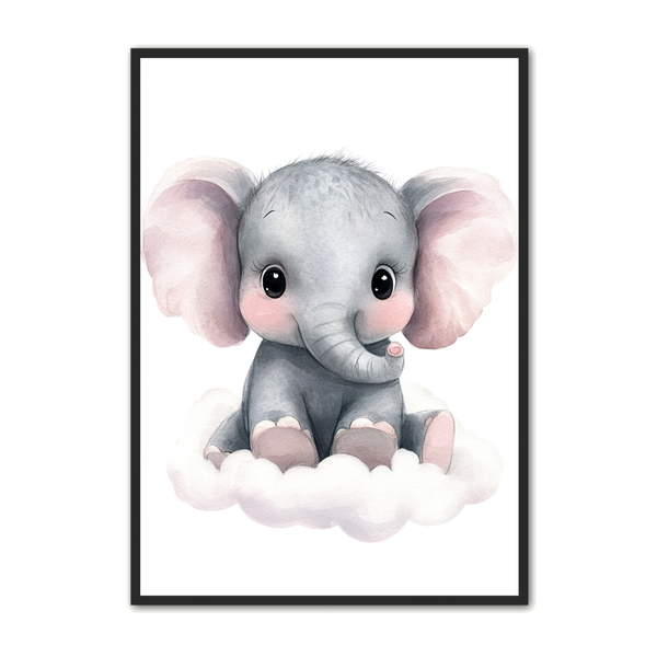 Elefant Plakat 21 - Blid Drøm - Børneplakat