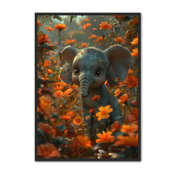 Elefant Plakat 3 - Børneplakat