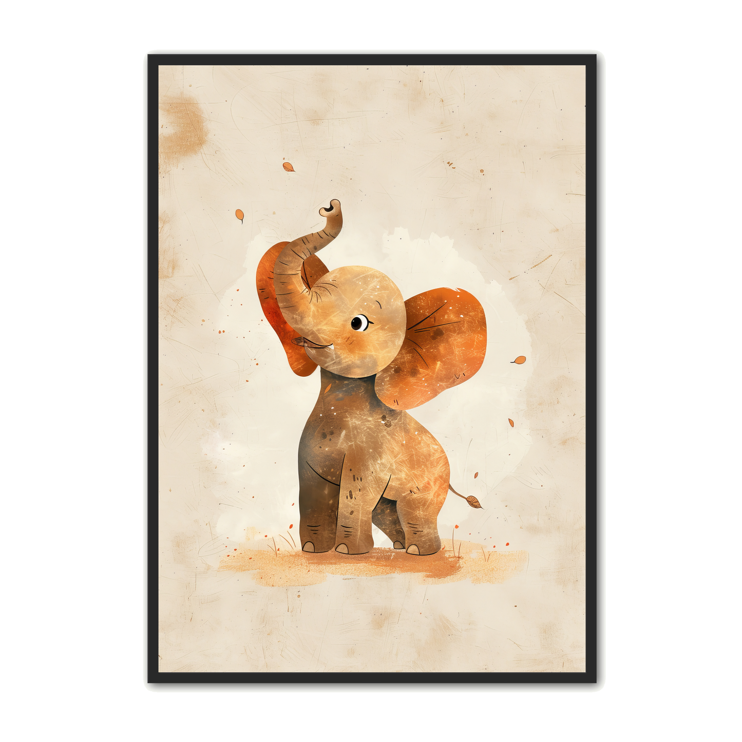 Elefant Plakat 6 - Børneplakat