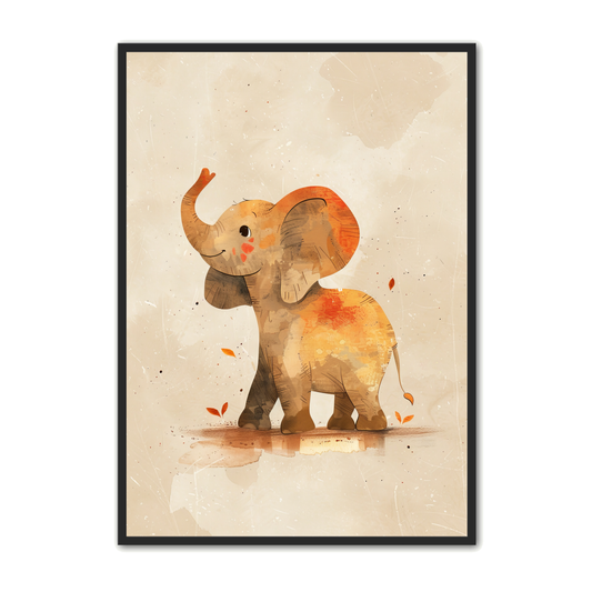 Elefant Plakat 8 - Børneplakat