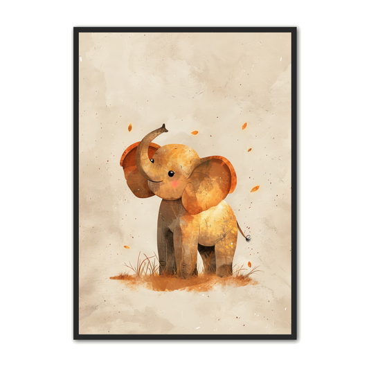 Elefant Plakat 9 - Børneplakat