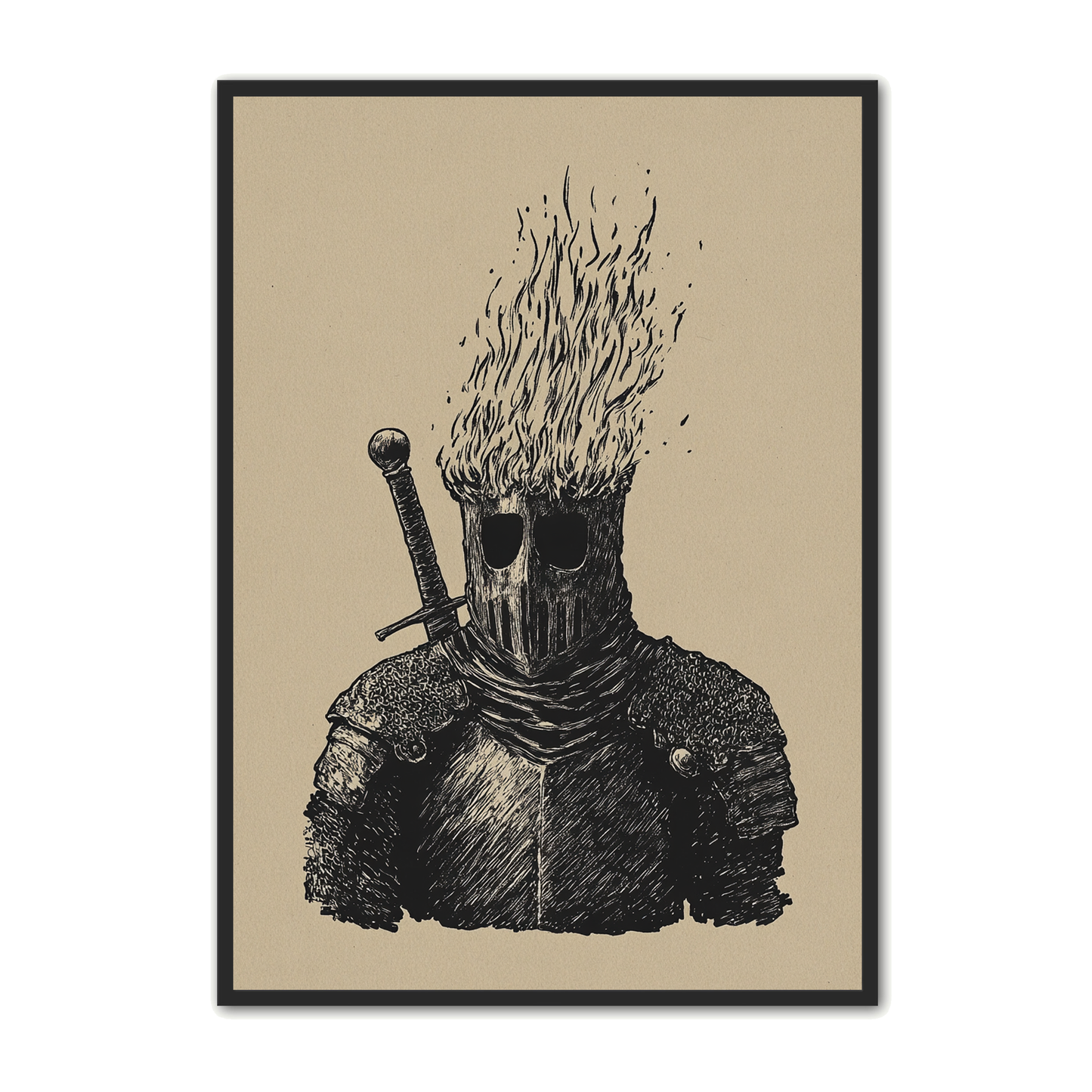 Fantasi Plakat 19 - Flammende Kriger