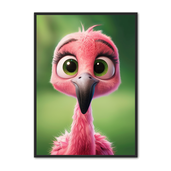 Flamingo Plakat Sjov Farverig Tilføjelse Til Børneværelset