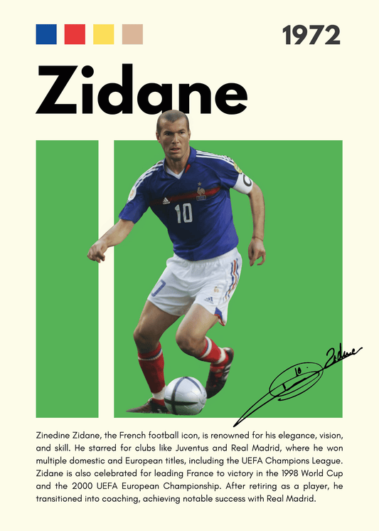 Fodbold Plakat 1 - Zidane