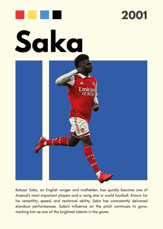 Fodbold Plakat 10 - Saka
