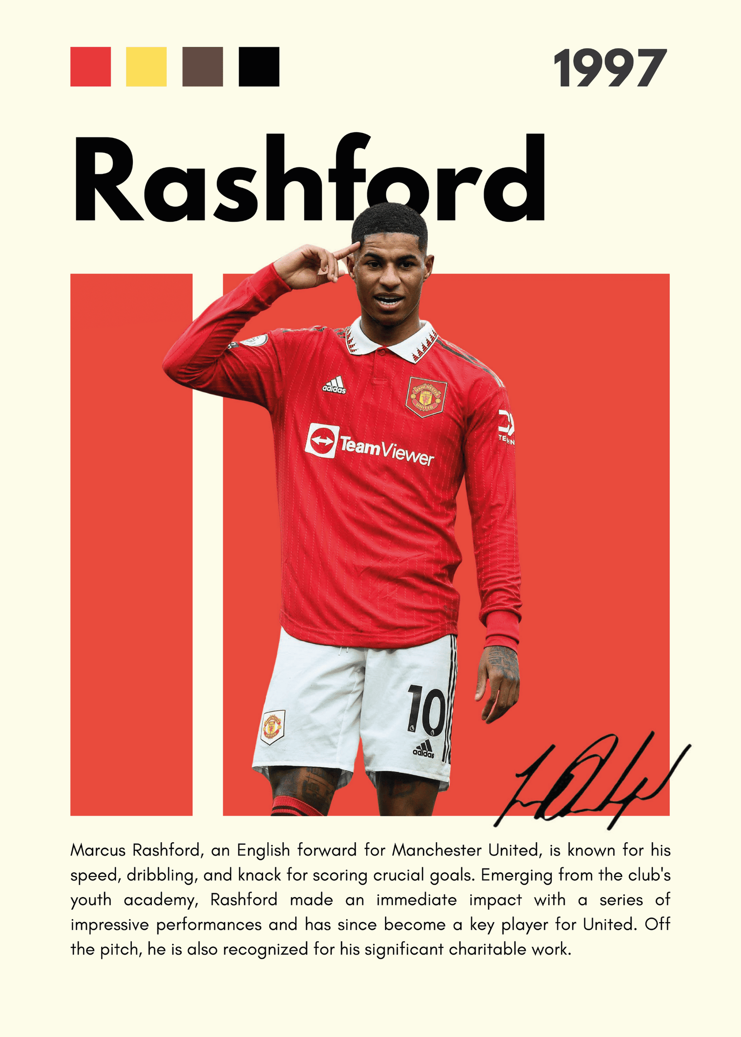 Fodbold Plakat 16 - Rashford
