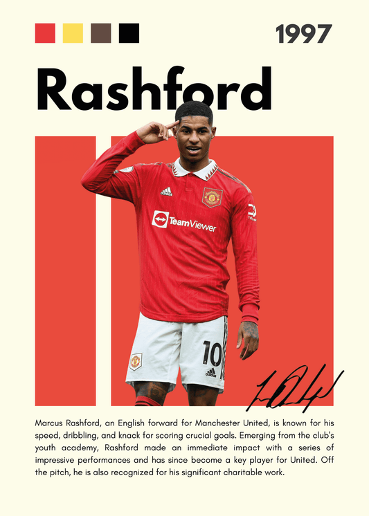 Fodbold Plakat 16 - Rashford