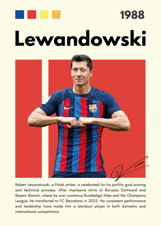 Fodbold Plakat 18 - Lewandowski