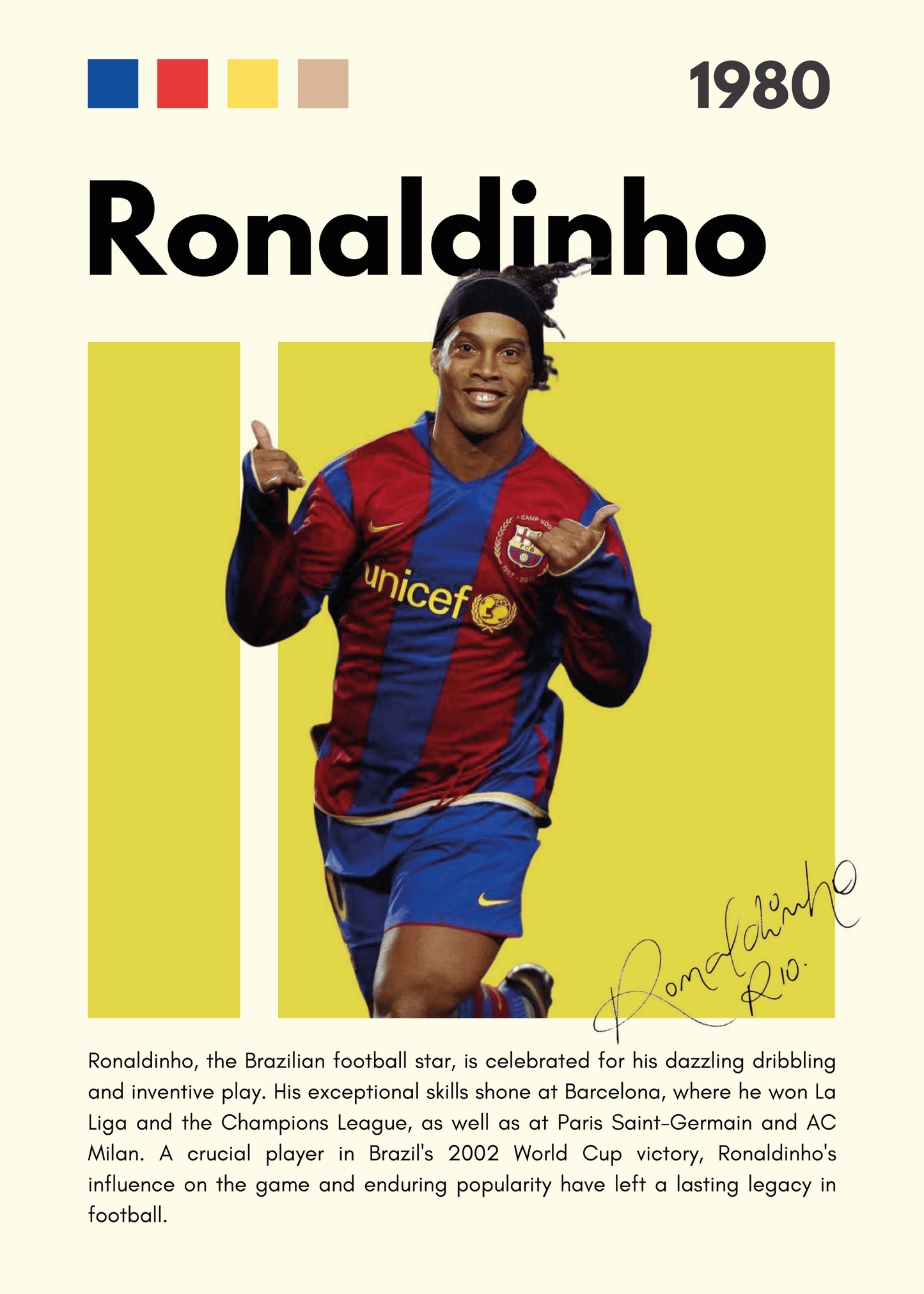 Fodbold Plakat 2 - Ronaldinho