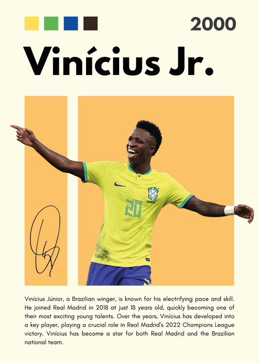 Fodbold Plakat 21 - Vinícius Jr.