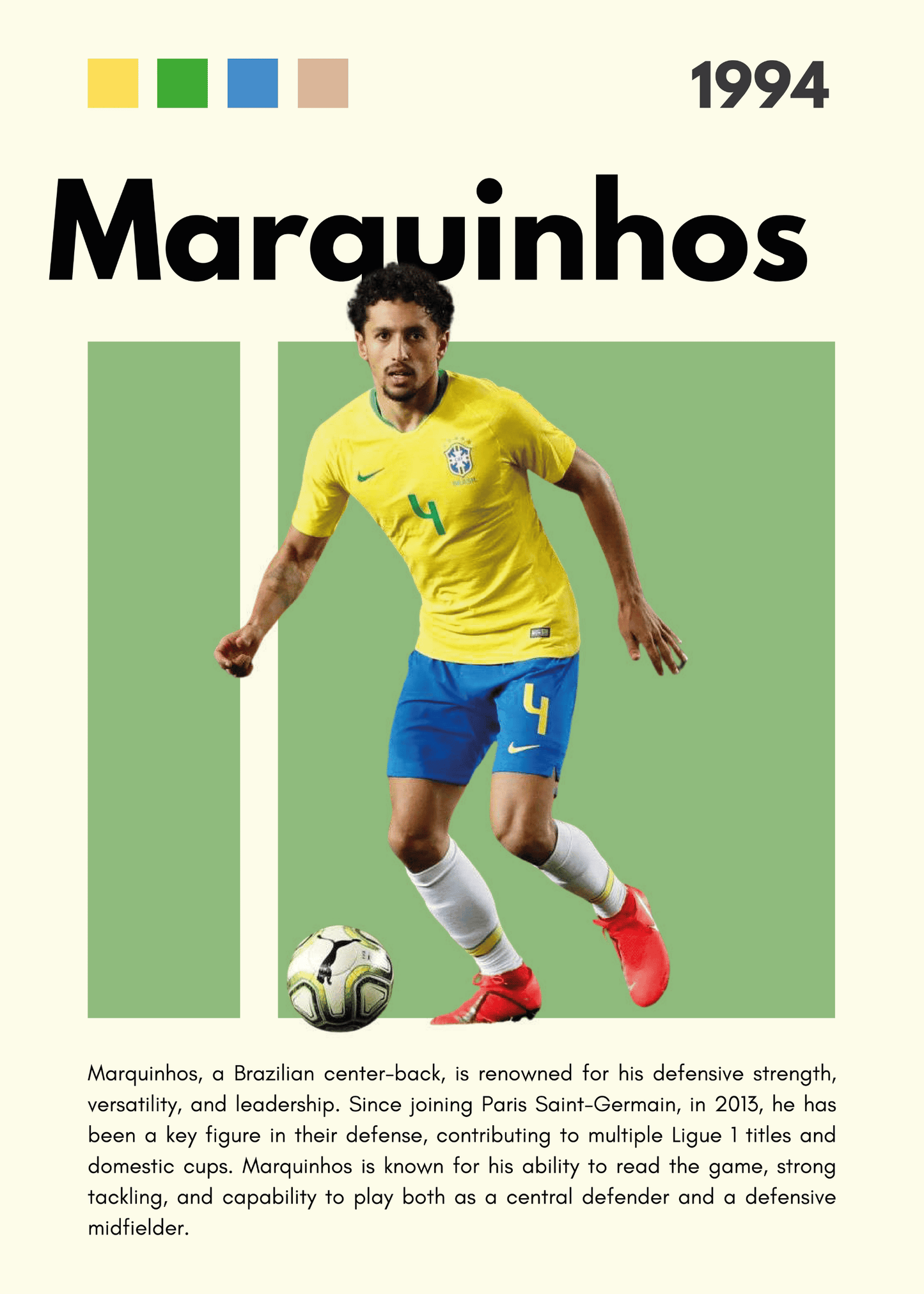 Fodbold Plakat 24 - Marquinhos