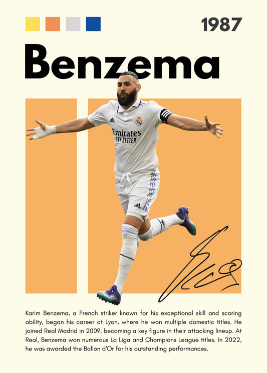 Fodbold Plakat 26 - Benzema