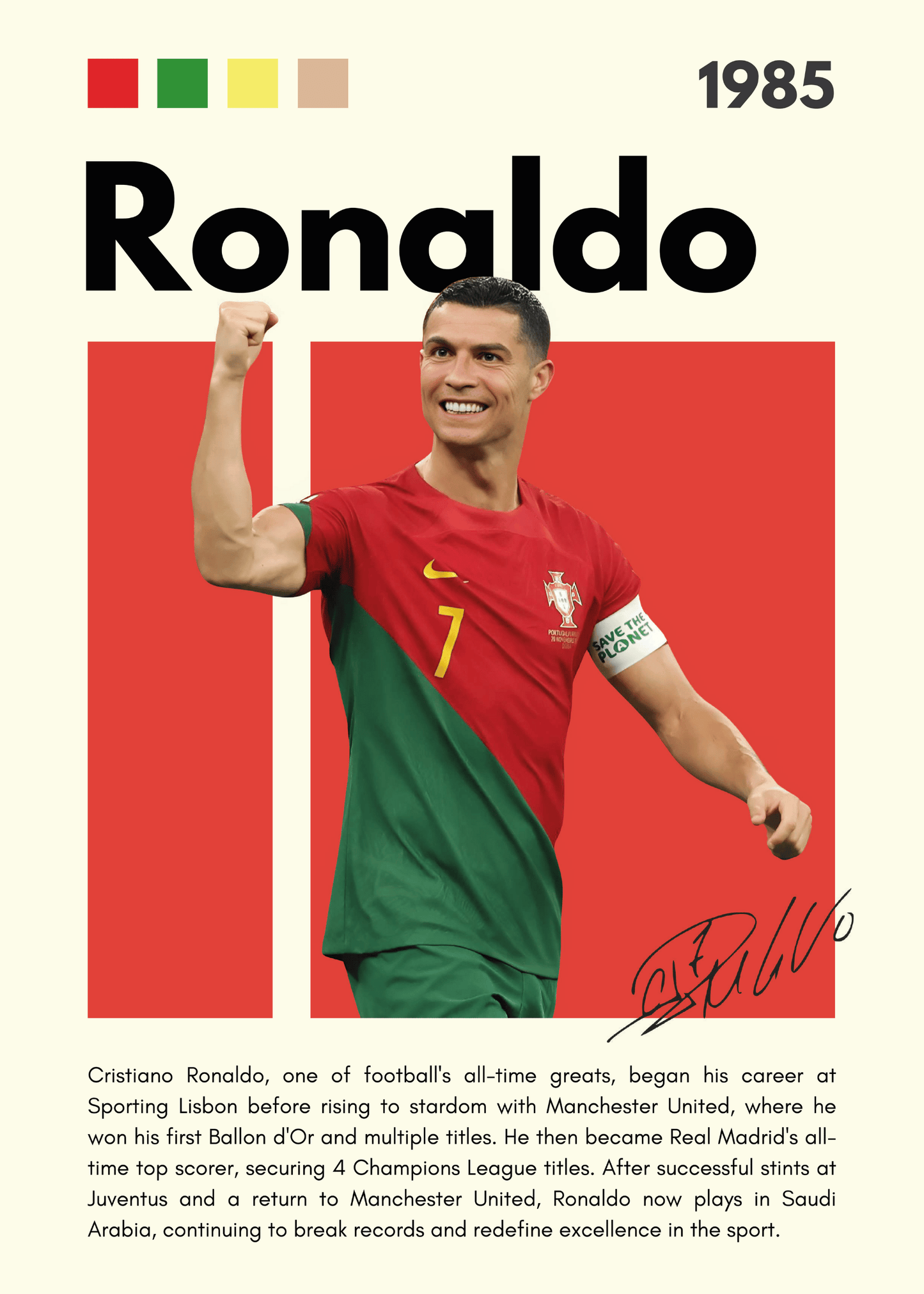 Fodbold Plakat 27 - Ronaldo