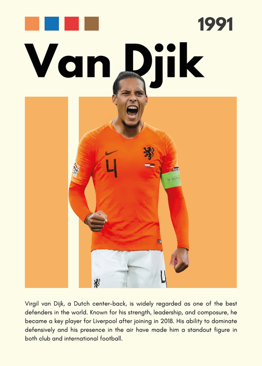 Fodbold Plakat 7 - Van Djik