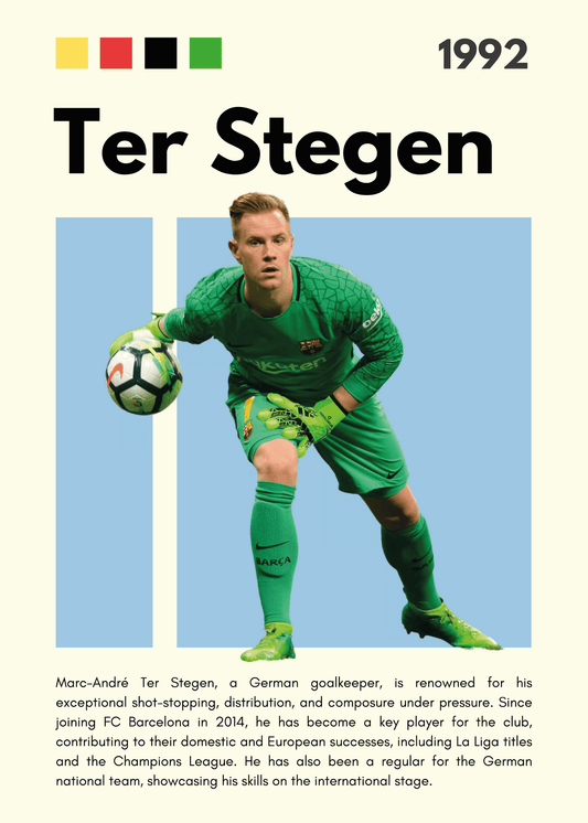Fodbold Plakat 8 - Ter Stegen