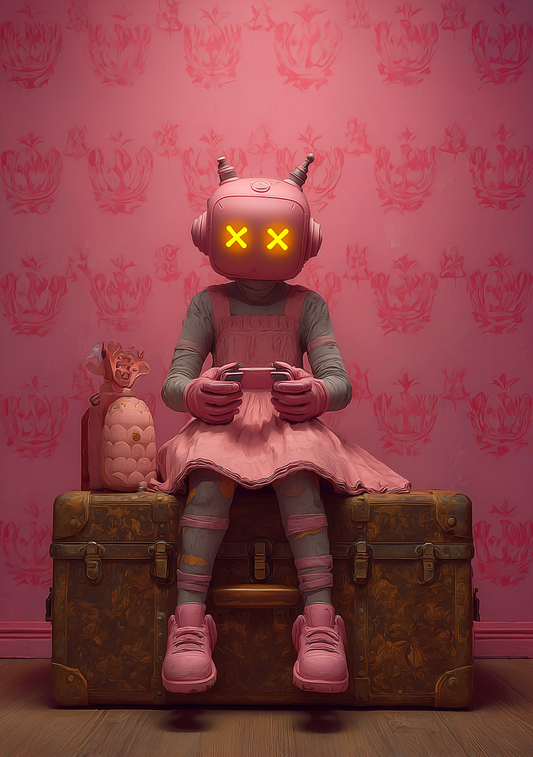 Gamer Plakat 451 – Retrobot Pink Power