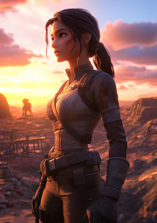 Gamer Plakat 461 – Lone Warrior Sunset