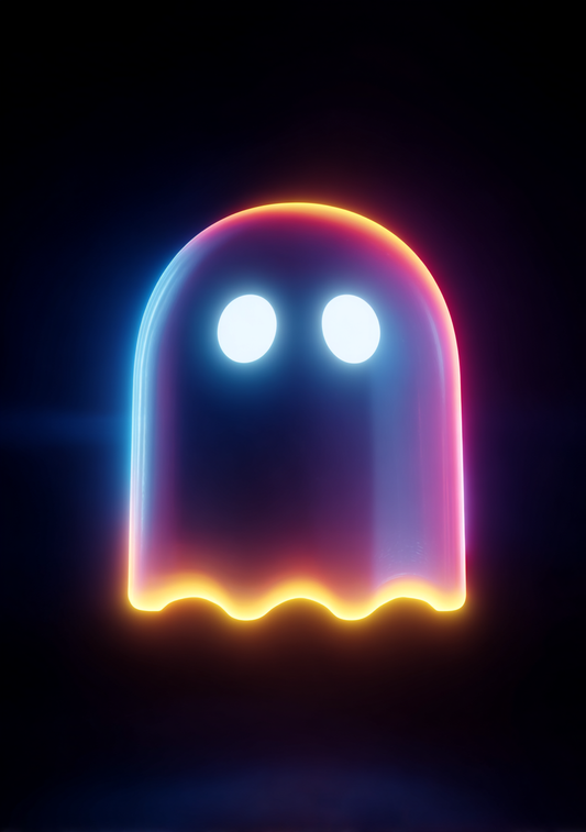 Gamer Plakat 465 - Neonspøgelse i Retroglød