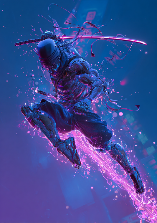 Gamer Plakat 480 – Neon Shadow Warrior