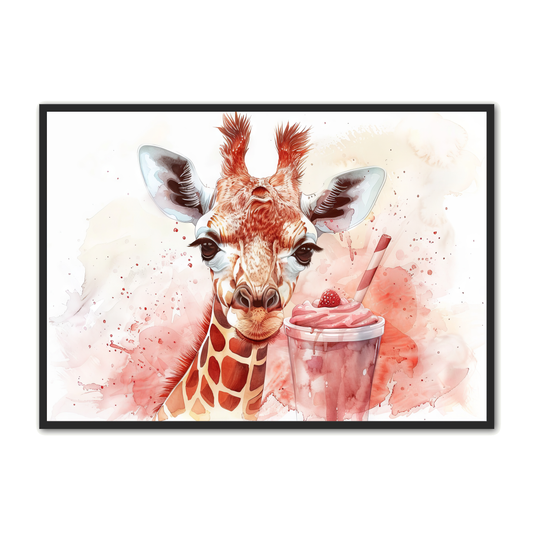 Giraf Plakat 12 - Børneplakat