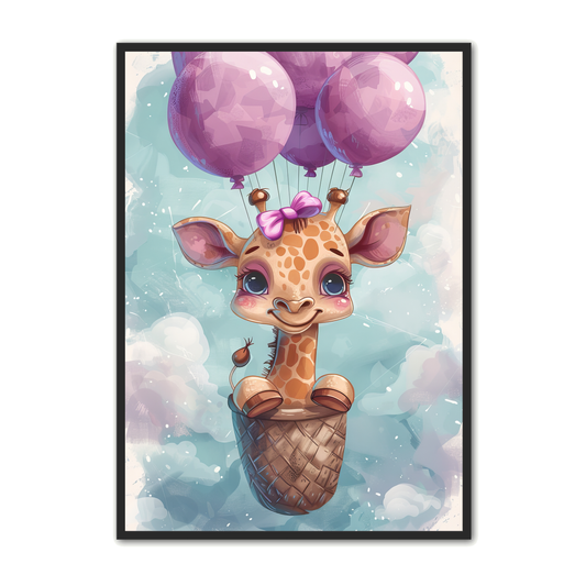 Giraf Plakat 4 - Børneplakat