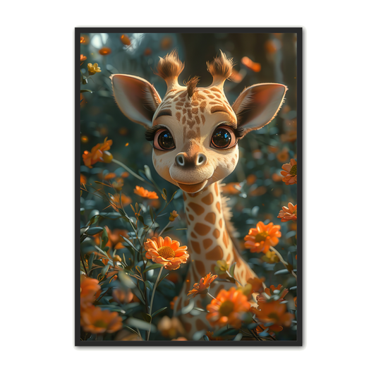 Giraf Plakat 8 - Børneplakat