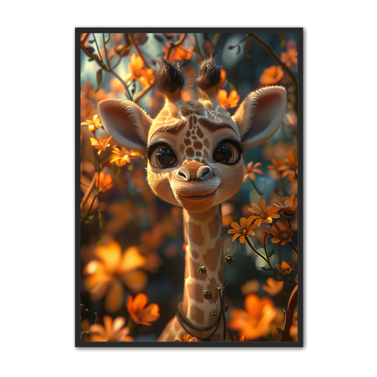 Giraf Plakat 9 - Børneplakat