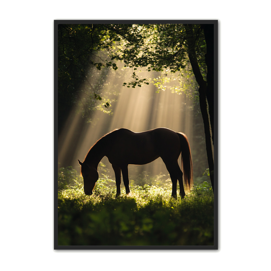 Hest Plakat 13 - Solstråler i Skovens Stilhed