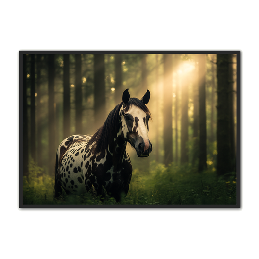 Hest Plakat 15 - Naturlig Harmoni i Skovens Lys