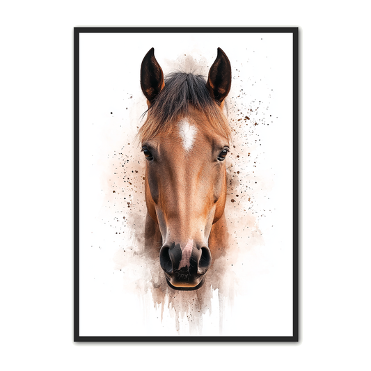 Hest Plakat 21 - Elegant Hest med Kunstnerisk Udtryk