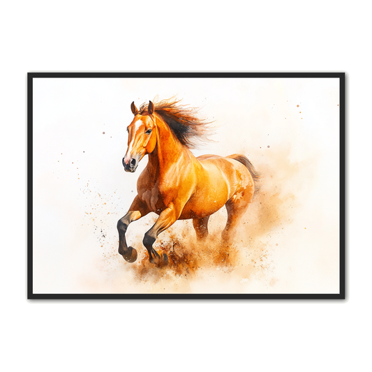 Hest Plakat 25 - Galopperende Hest i Dynamisk Design