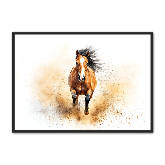 Hest Plakat 27 - Dynamisk Galopperende Hest