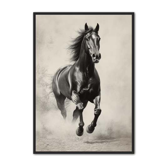 Hest Plakat 8 - Sort Skønhed