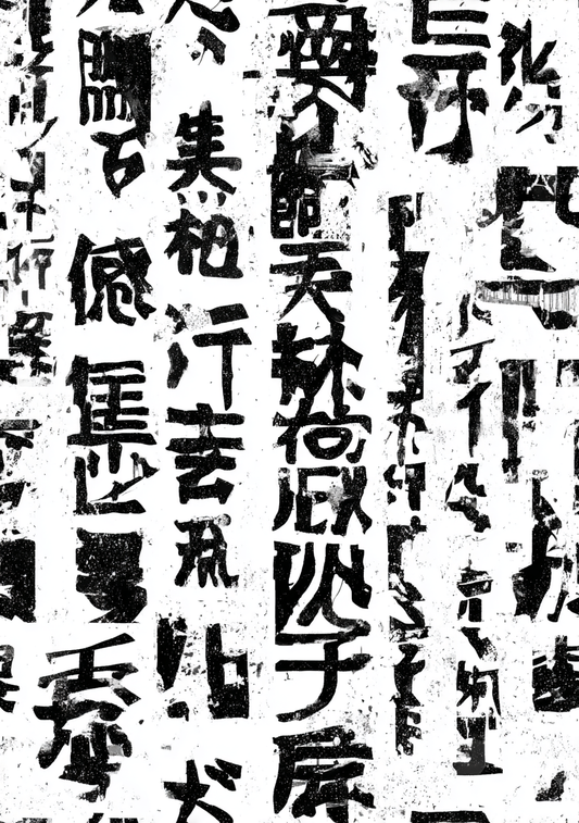 Japansk Plakat 100 - Rå Typografisk Struktur