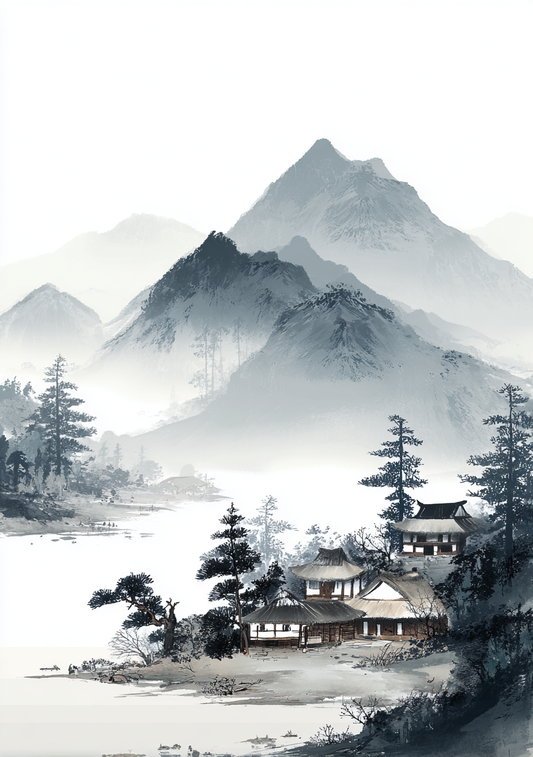 Japansk Plakat 119 – Bjergenes Templer