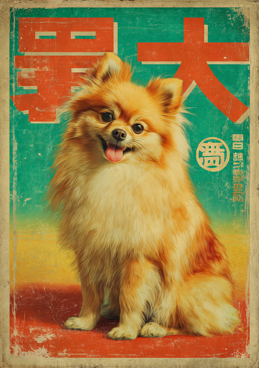 Japansk Plakat 130 – Vintage hundemotiv