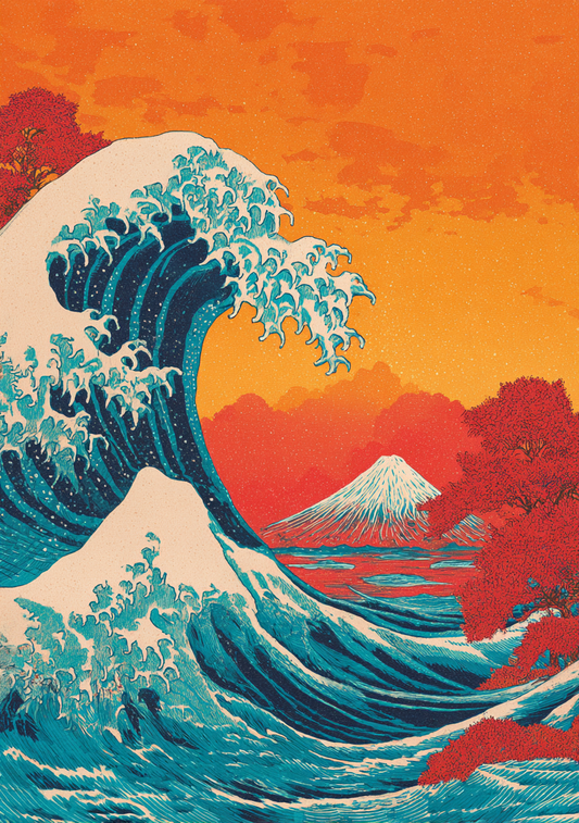 Japansk Plakat 145 – Storm over Fuji