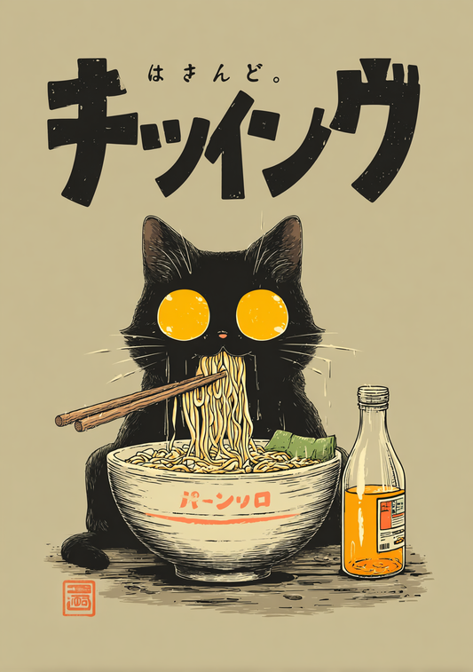 Japansk Plakat 153 – Nudelkatten