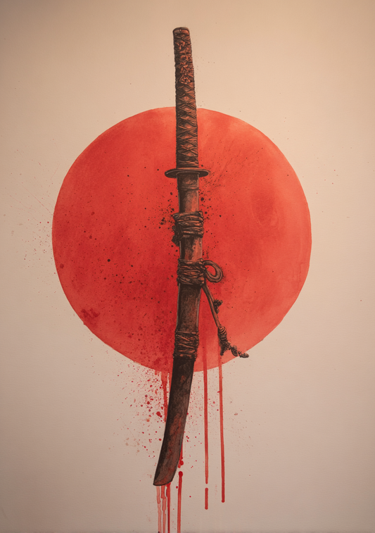 Japansk Plakat 163 – Katana og Solen