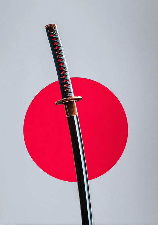 Japansk Plakat 164 – Katana foran Solen