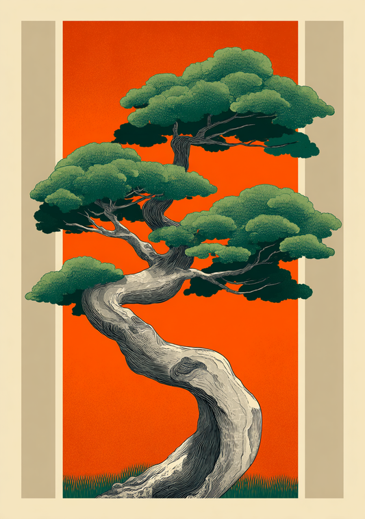 Japansk Plakat 166 – Zen Træets Balance