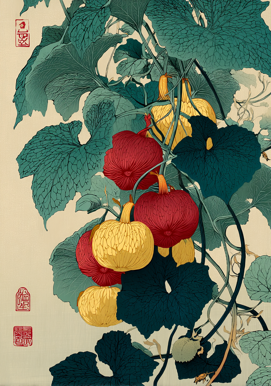 Japansk Plakat 173 – Naturens Gyldne Rytme