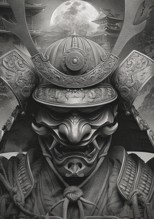 Japansk Plakat 33 – Mørk Samuraistyrke Under Månen