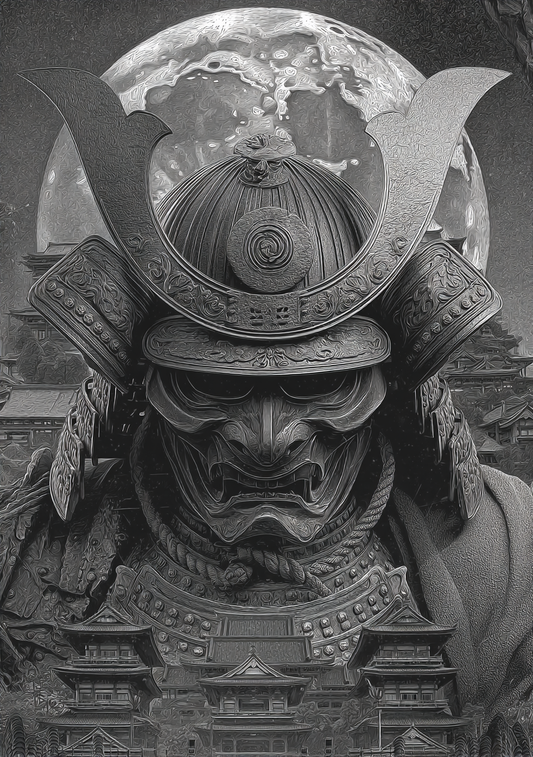 Japansk Plakat 36 – Skyggesamuraien og Templet