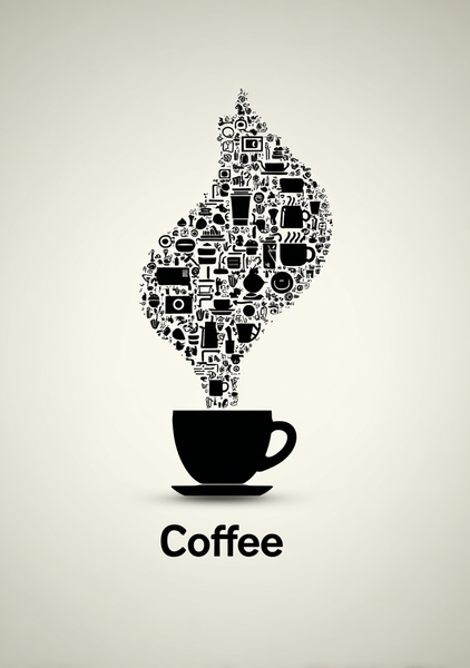 Kaffe Plakat 106 Dampfyldt kaffeglæde