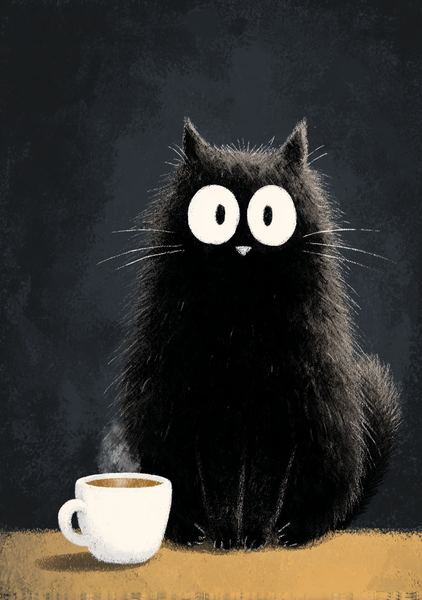 Kaffe Plakat 121 Klar til Koffein