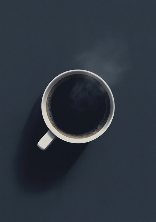 Kaffe Plakat 82 – Sort Kaffe & Stilren Minimalisme