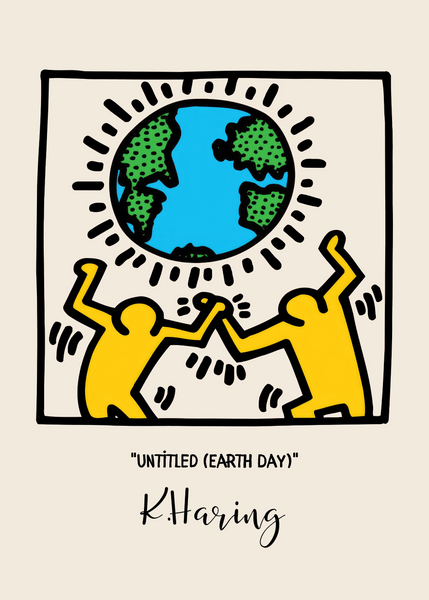 Keith Haring Plakat 7 - Untitled (Earth Day)