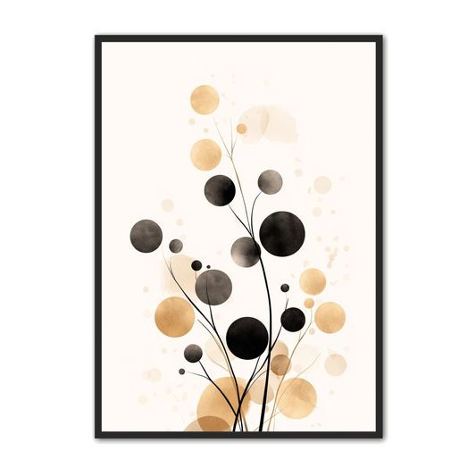 Minimalistisk Plakat 89 - Organiske Bobler og Grene